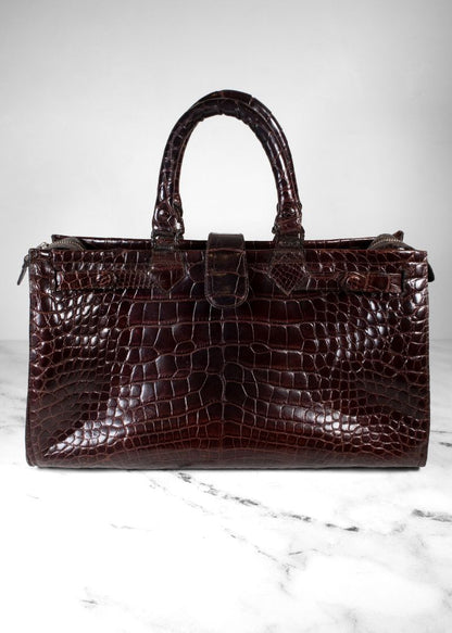Rochs Vintage Brown Croc Bag