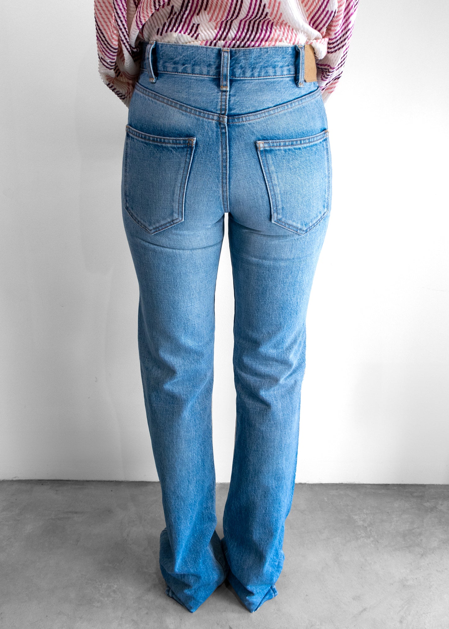 Celine Straight Leg Light Blue Cotton Denim Jeans