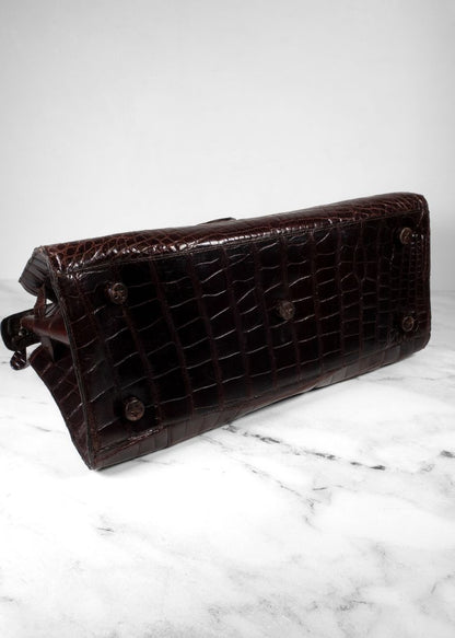 Rochs Vintage Brown Croc Bag
