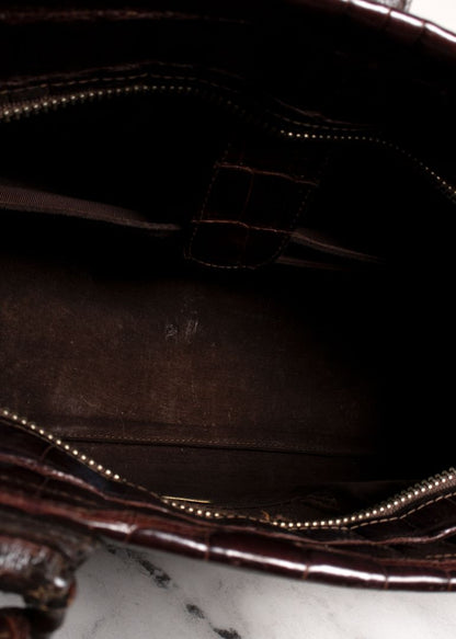 Rochs Vintage Brown Croc Bag