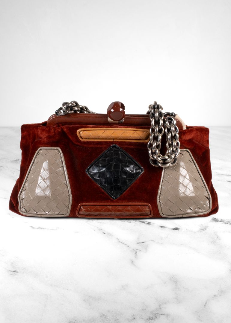 Bottega Veneta Vintage Limited Edition Rust Suede Shoulder Bag