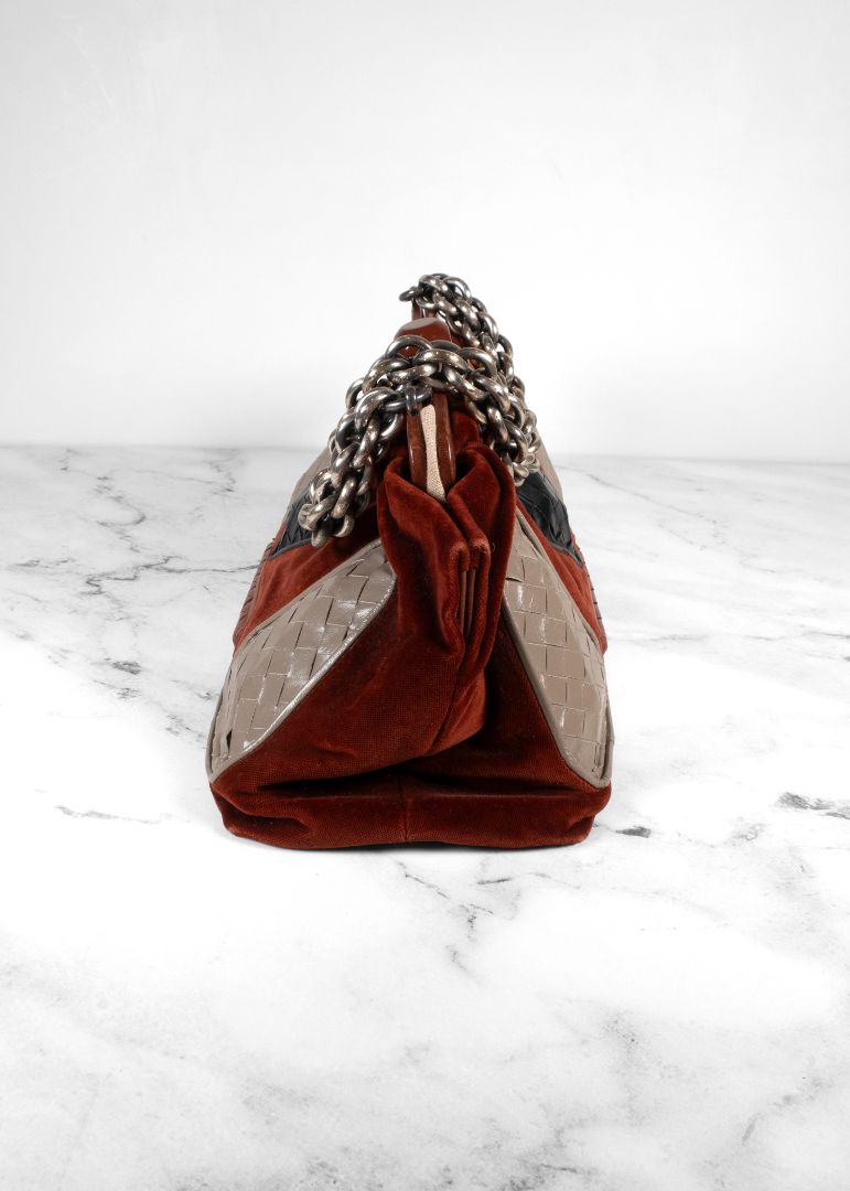 Bottega Veneta Vintage Limited Edition Rust Suede Shoulder Bag