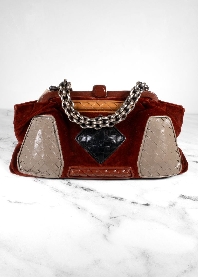 Bottega Veneta Vintage Limited Edition Rust Suede Shoulder Bag