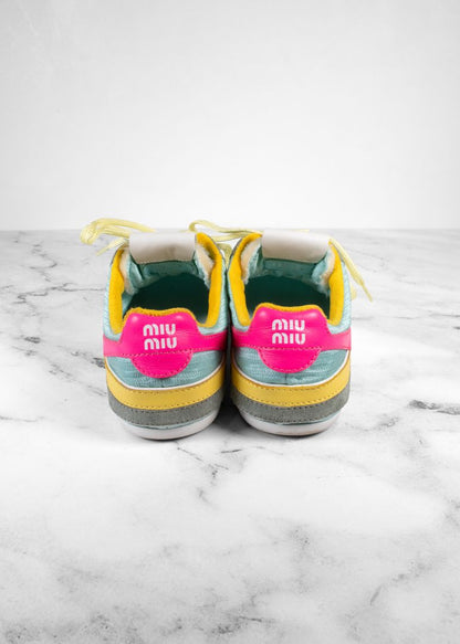 Miu Miu Colorblock Nylon Tech Runner Sneakers