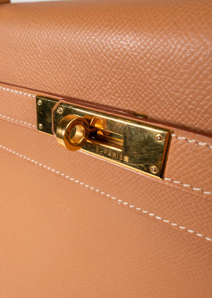 Hermes Tan Kelly 28 Souple