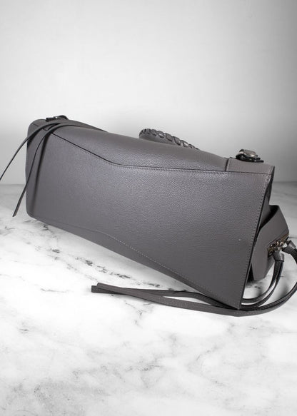 Balenciaga Grey Leather Medium Neo Classic City Satchel