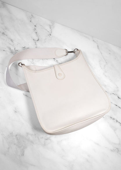 Hermes White Evelyne Bag