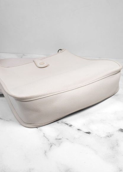 Hermes White Evelyne Bag