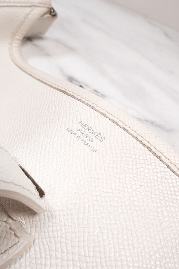 Hermes White Evelyne Bag