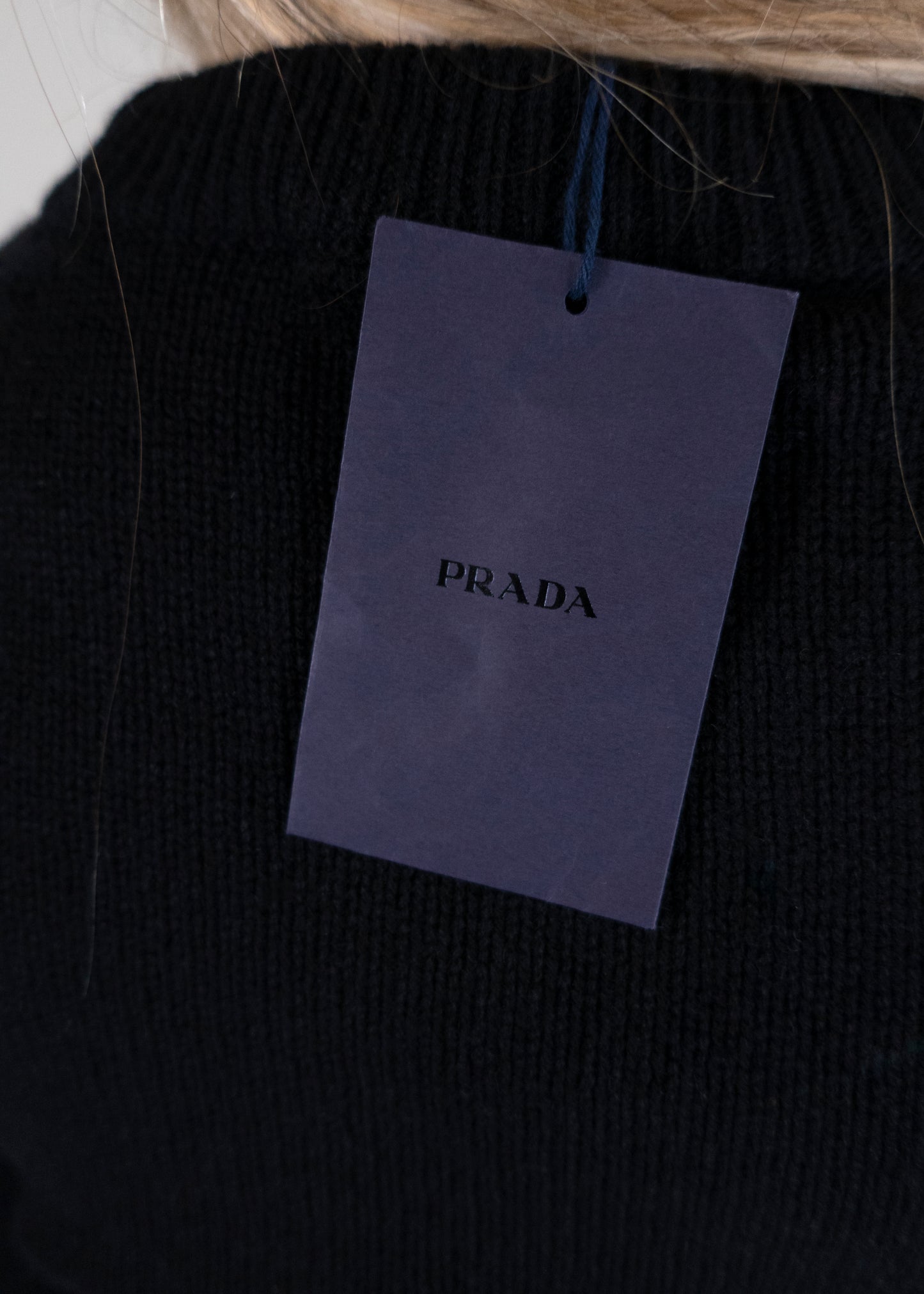 Prada Ribbed Knit Cashmere Sweater