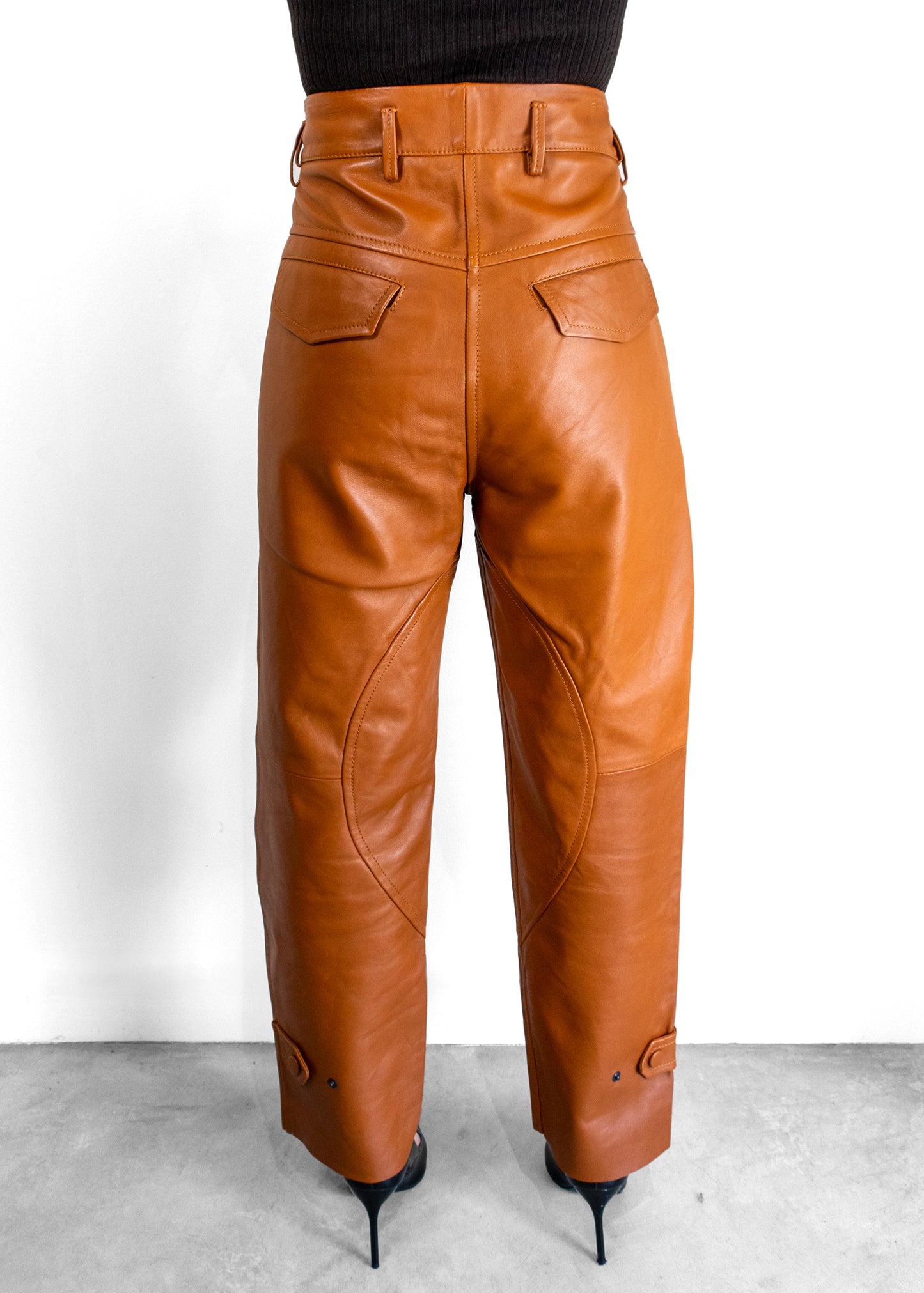 Petar Petrov High-rise Leather Trousers