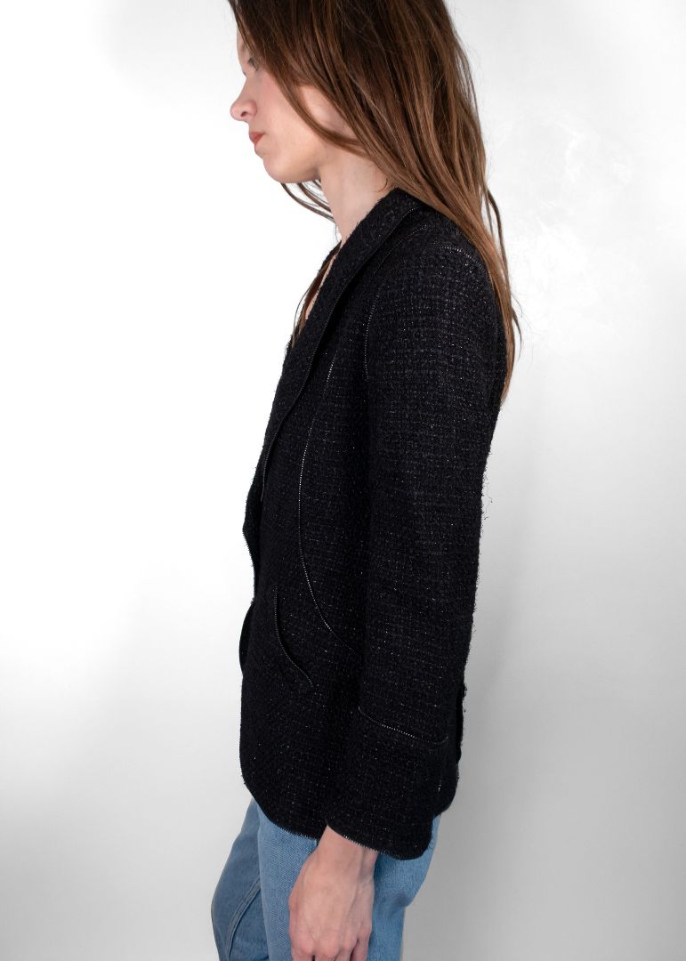 Chanel Black Tweed Blazer
