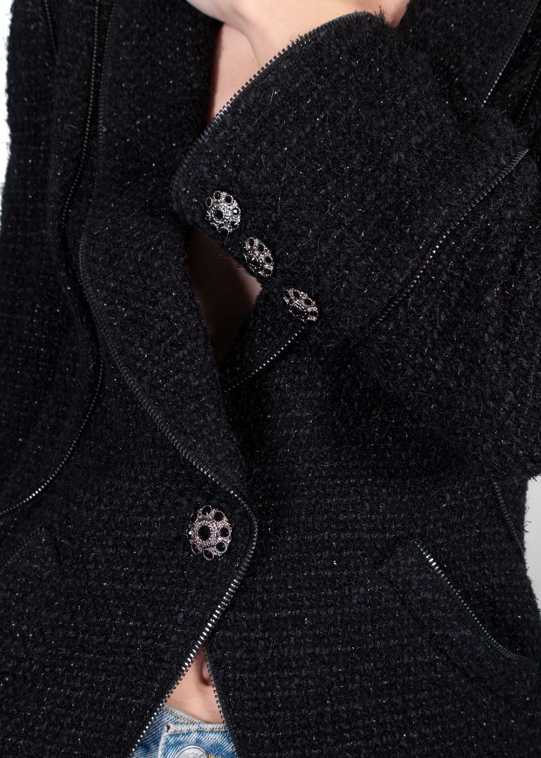 Chanel Black Tweed Blazer