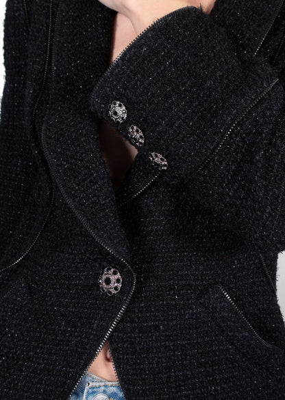 Chanel Black Tweed Blazer