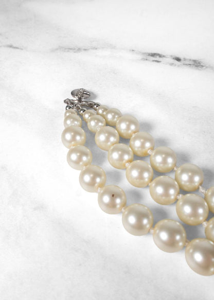 Vivienne Westwood Rhinestone And Pearl Necklace