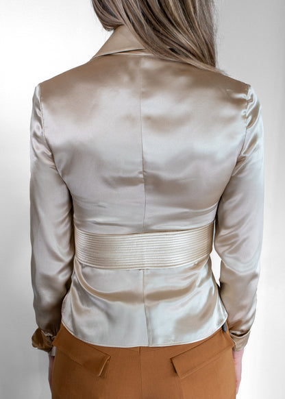 Valentino Belted Silk Blouse