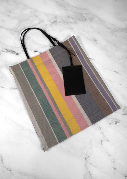 The Row Small Striped Mesh Colorful Tote