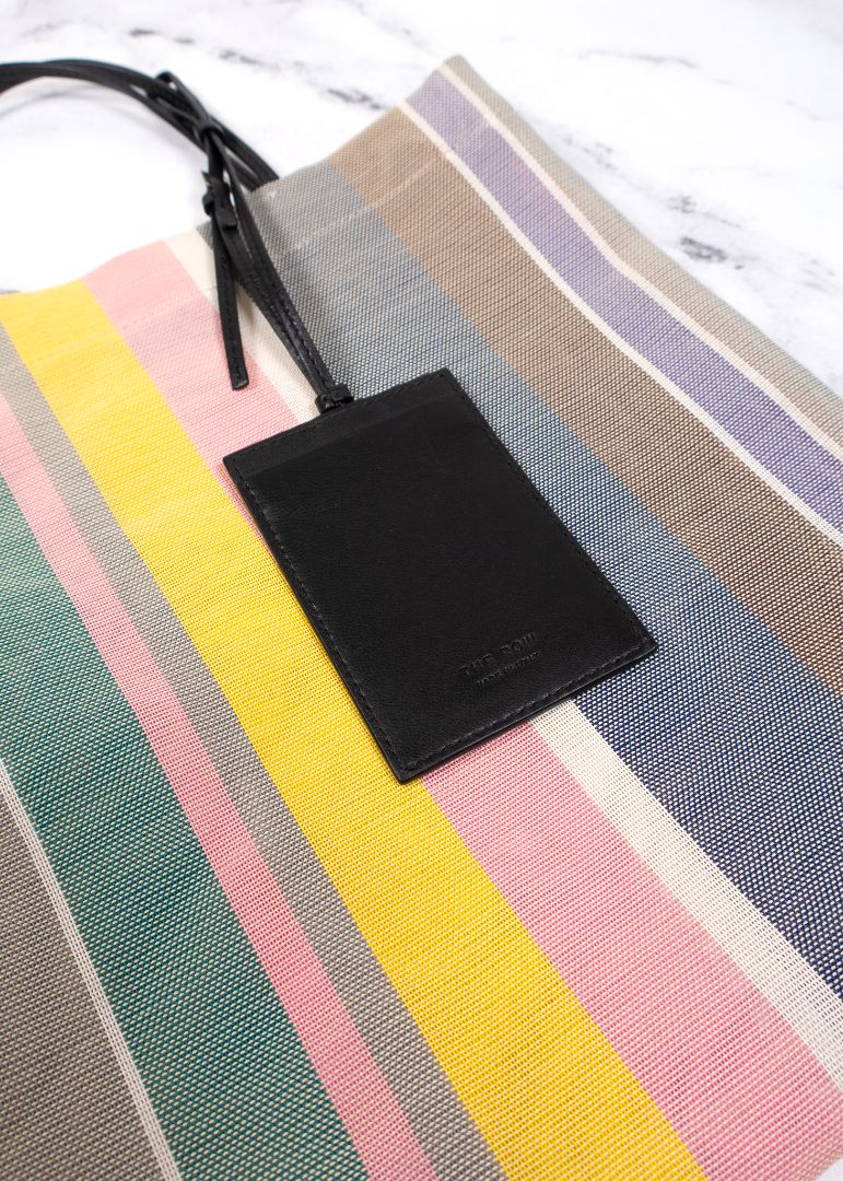 The Row Small Striped Mesh Colorful Tote