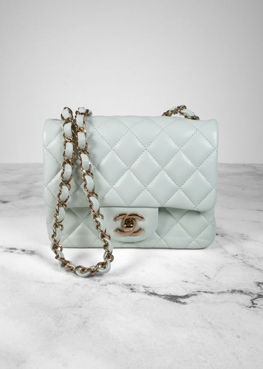 Chanel Small Quilted Mint Green Mini Bag