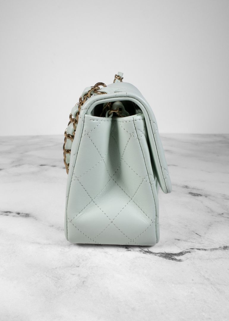 Chanel Small Quilted Mint Green Mini Bag