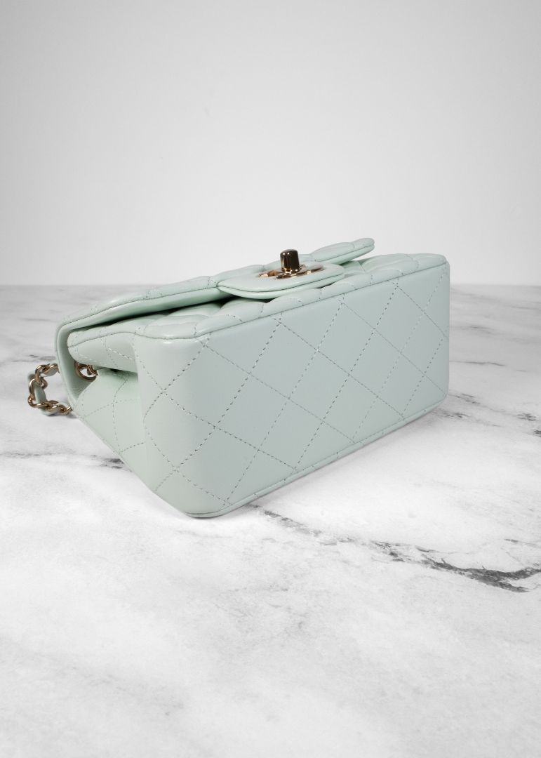 Chanel Small Quilted Mint Green Mini Bag