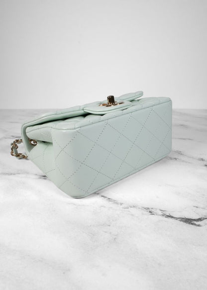 Chanel Small Quilted Mint Green Mini Bag