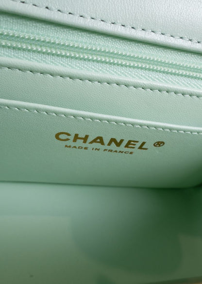 Chanel Small Quilted Mint Green Mini Bag