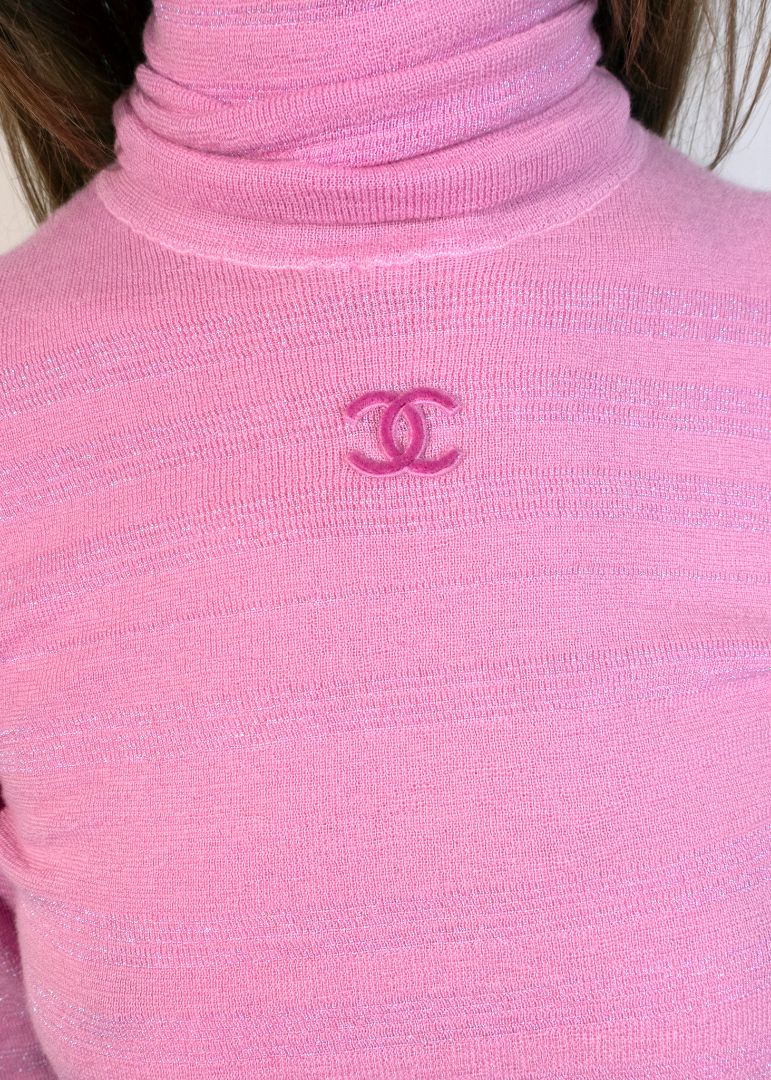 Chanel Pink Longsleeve Turtleneck