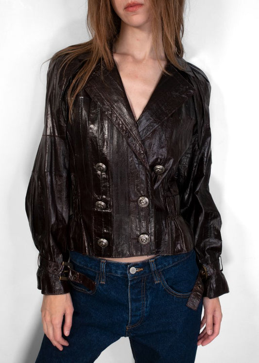 Dior Vintage Brown Leather Jacket