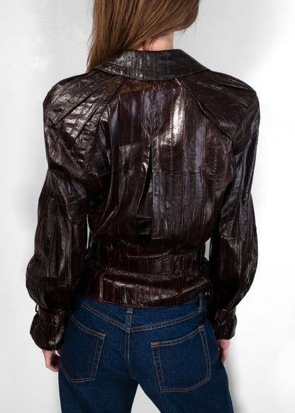 Dior Vintage Brown Leather Jacket