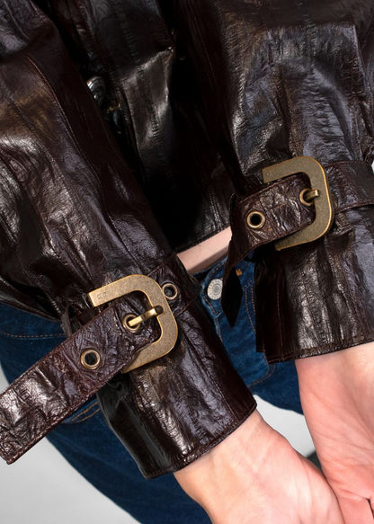 Dior Vintage Brown Leather Jacket