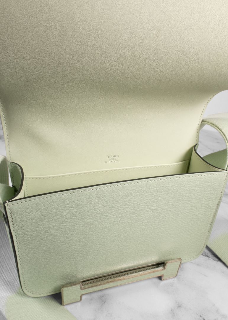 Hermes Mint Green Leather "Greta" Bag