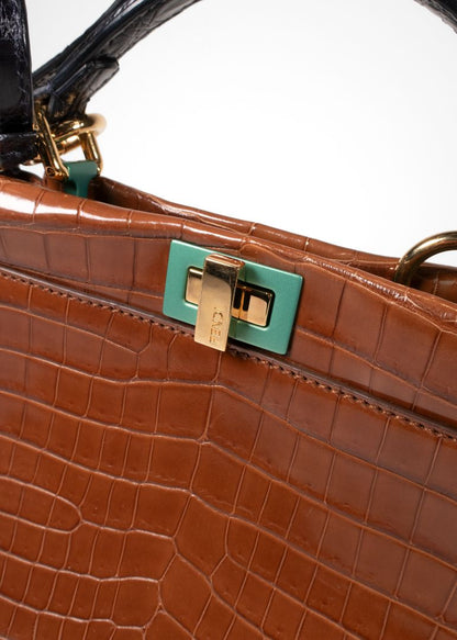 Fendi Brown Crocodile Leather Bag