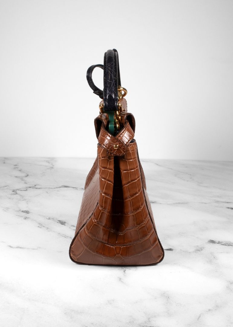 Fendi Brown Crocodile Leather Handbag