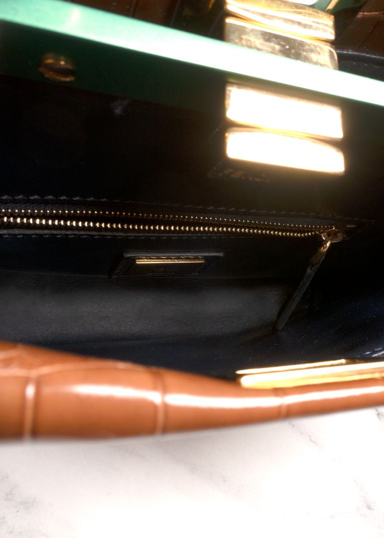 Fendi Brown Crocodile Leather Handbag
