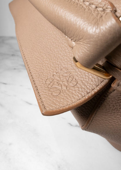 Loewe Taupe-beige Grainy Leather Puzzle Bag