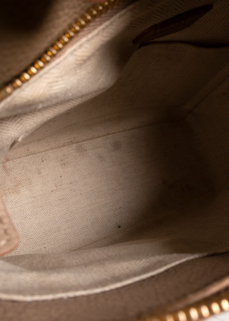 Loewe Taupe-beige Grainy Leather Puzzle Bag