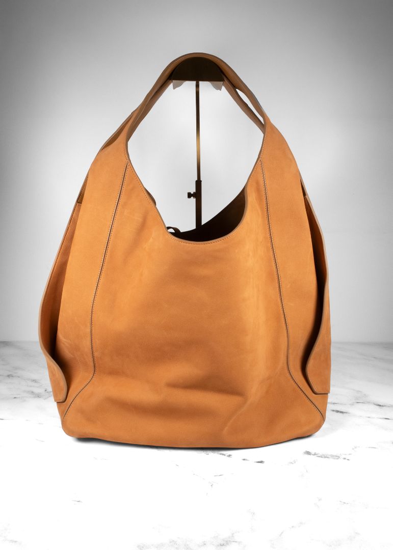 Loro Piana Light Brown Suede Hobo Bag