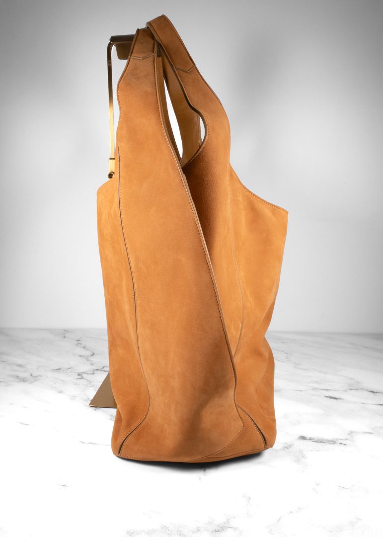 Loro Piana Light Brown Suede Hobo Bag