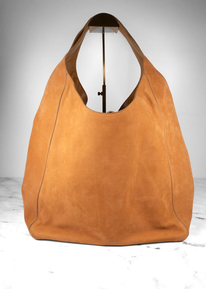 Loro Piana Light Brown Suede Hobo Bag