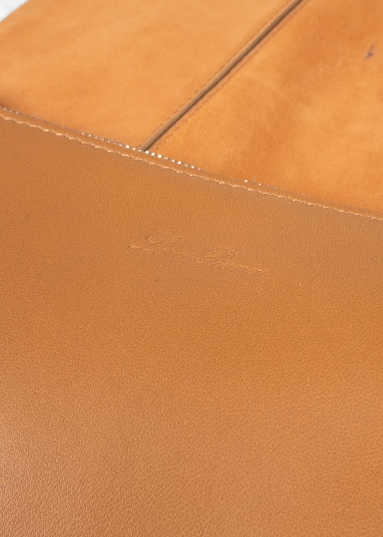 Loro Piana Light Brown Suede Hobo Bag