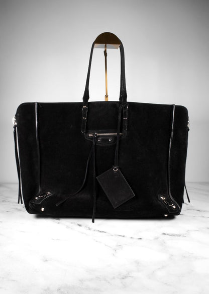 Balenciaga Papier A4 Side Zip Suede Large Tote Bag