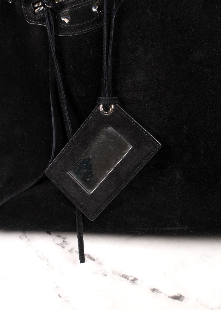 Balenciaga Papier A4 Side Zip Suede Large Tote Bag