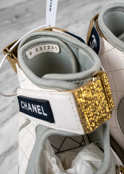 Chanel Goatskin Fabric Gladiator Sandals