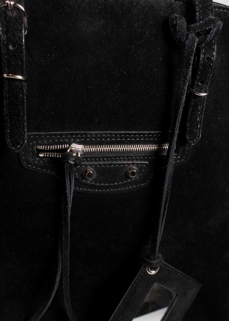 Balenciaga Papier A4 Side Zip Suede Large Tote Bag