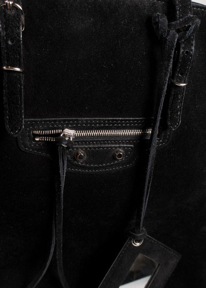 Balenciaga Papier A4 Side Zip Suede Large Tote Bag