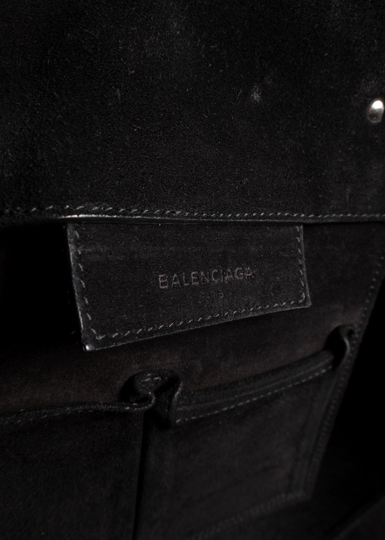 Balenciaga Papier A4 Side Zip Suede Large Tote Bag