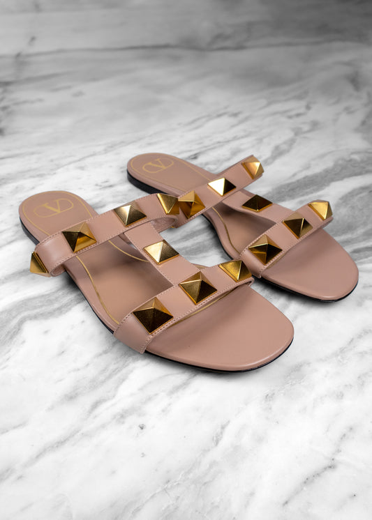 Valentino Roman Stud Slide Sandals