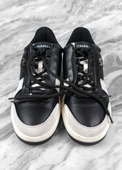 Chanel Lambskin Suede Calfskin Sneakers
