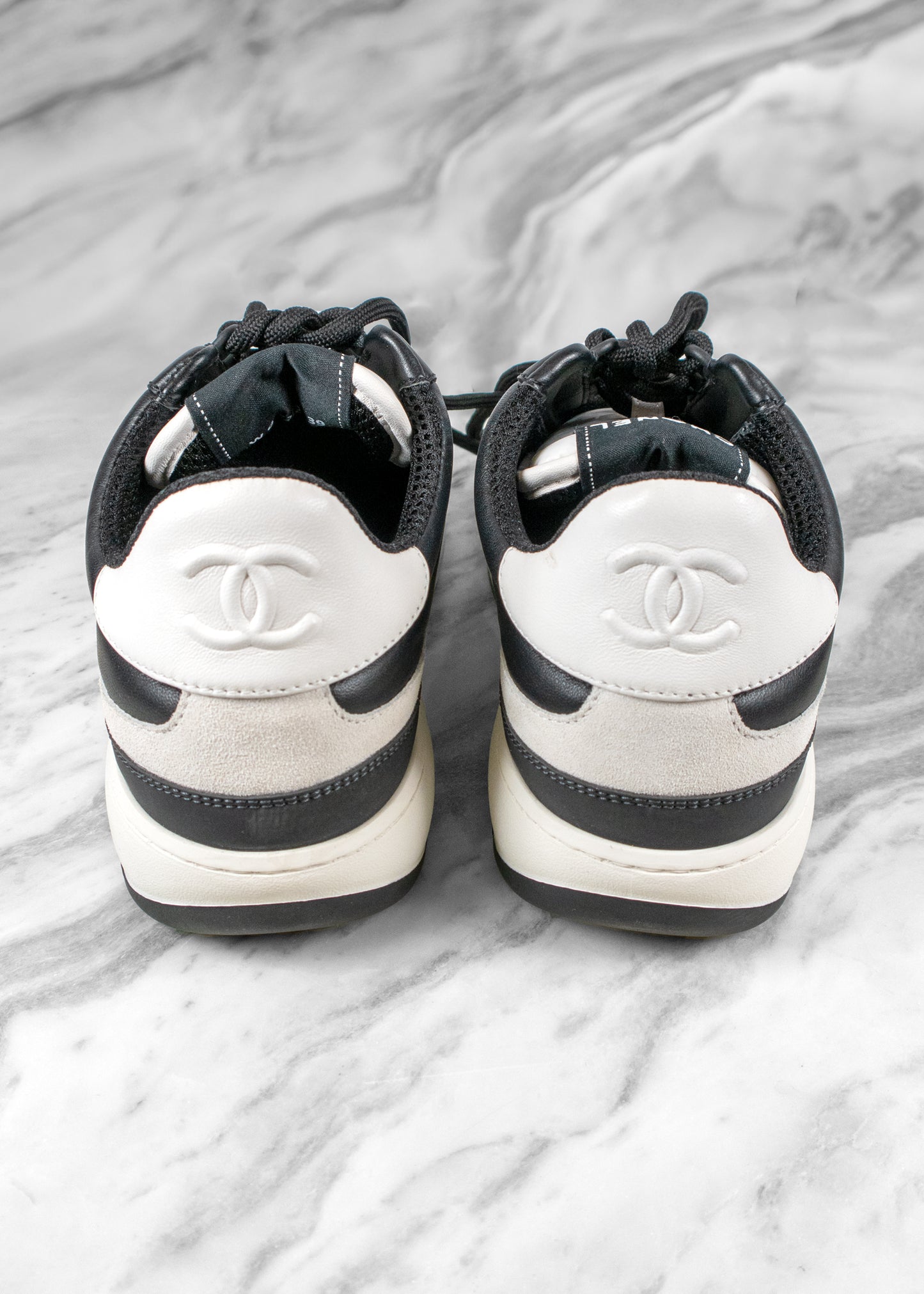 Chanel Lambskin Suede Calfskin Sneakers